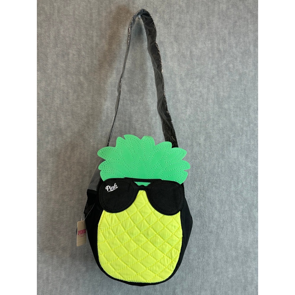 Victoria's Secret PINK Pineapple Cooler Bag‎ Yellow Green Tote Insulated NWT
